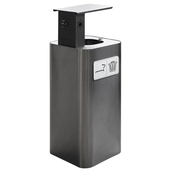 Gettacarta-posacenere da esterno 38x38xh. 102 cm -100 lt