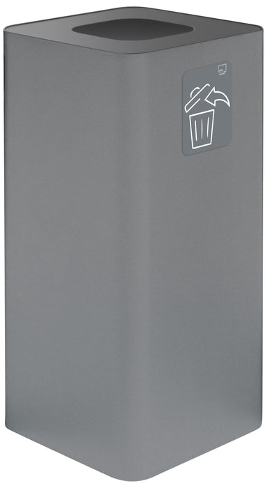 Contenitore raccolta differenziata in metallo 38x38xh. 80 cm - litri 100