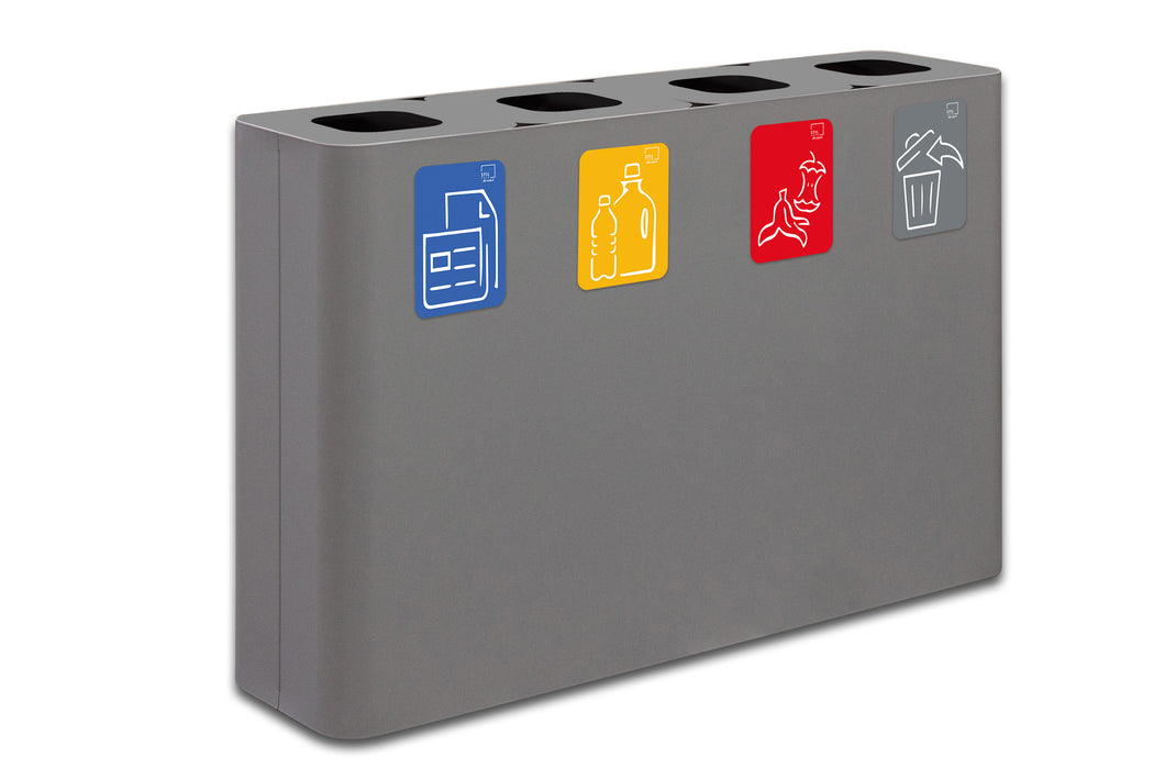 Stazione raccolta differenziata 120x30xh. 80 cm - 240 lt