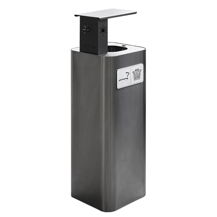 Gettacarta-posacenere da esterno 30x30xh. 102 cm -60 lt