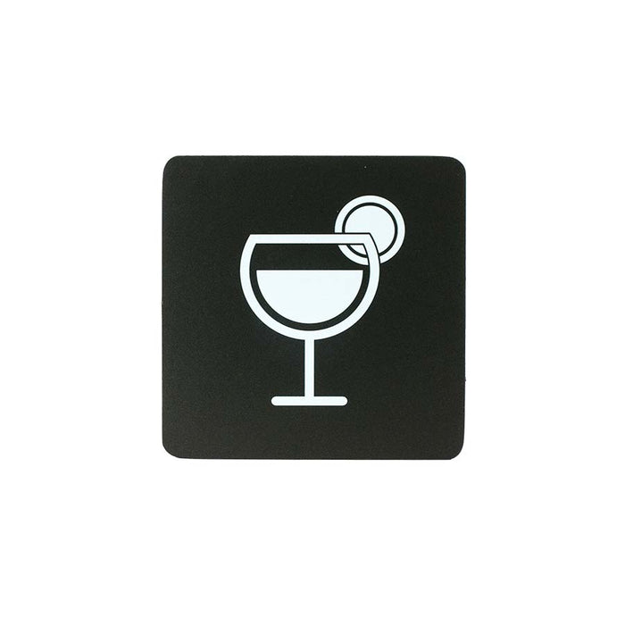 Pittogramma in PVC -COCKTAIL BAR 16x16 cm.